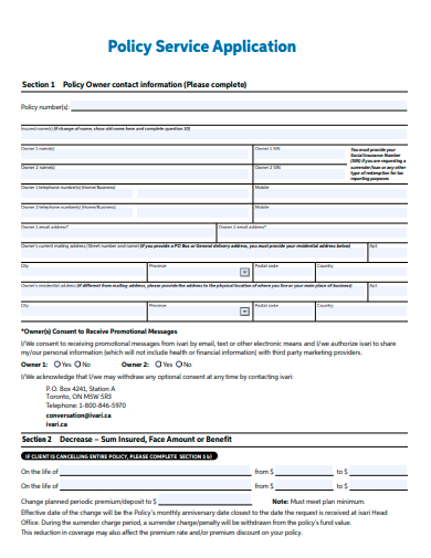 policy service application template