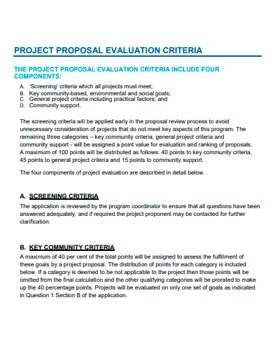 project proposal evaluation template