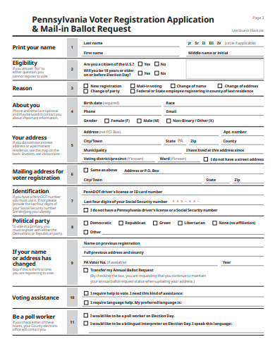 registration application and mail in ballot request template