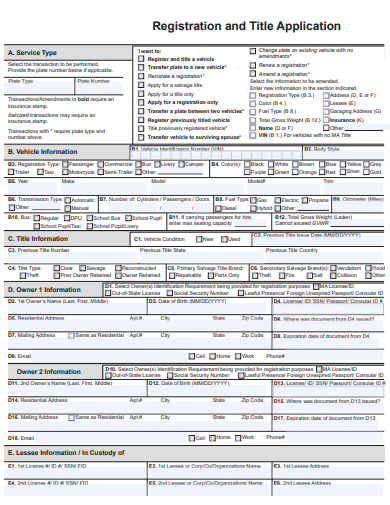 sample registration and title application template