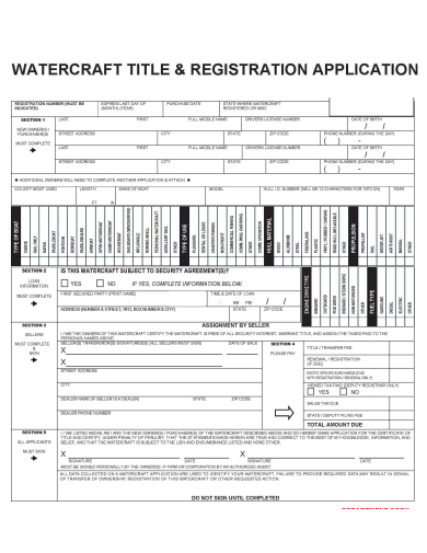 watercraft title and registration application template