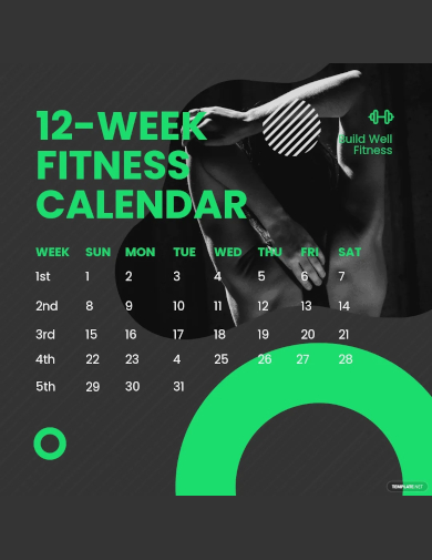 12 week fitness calendar