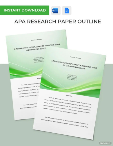 apa research paper outline