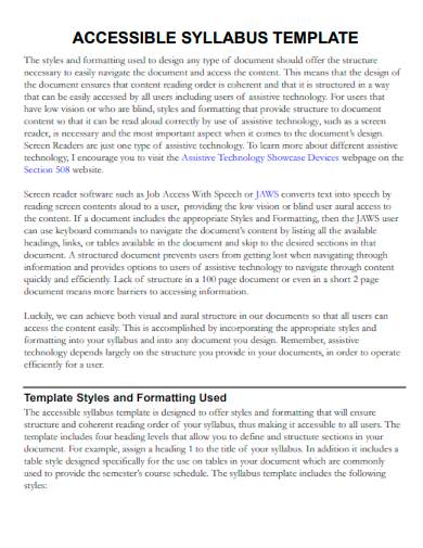 accessible syllabus template