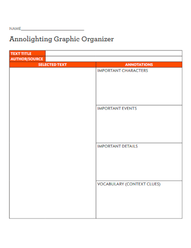 annolighting graphic organizer