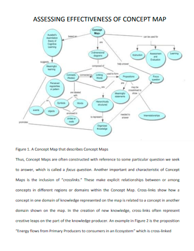 assessing effectiveness of concept map