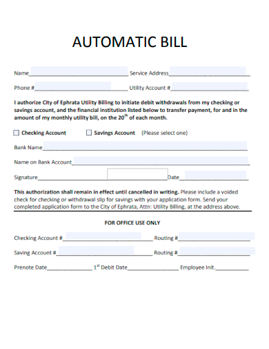 automatic bill