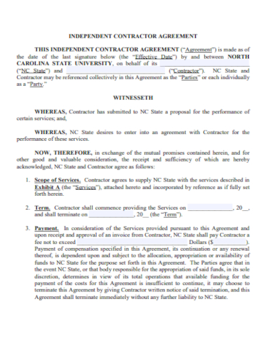 basic contractor agreement