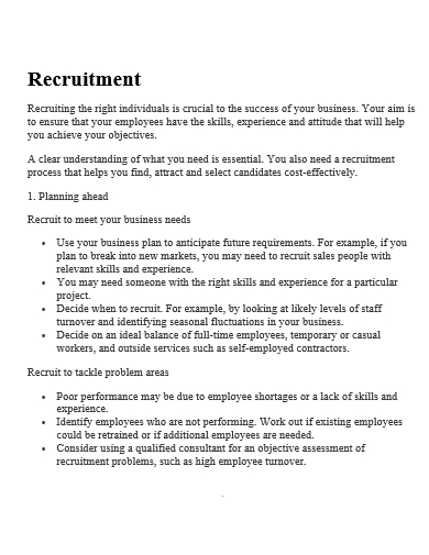 basic recruitment template