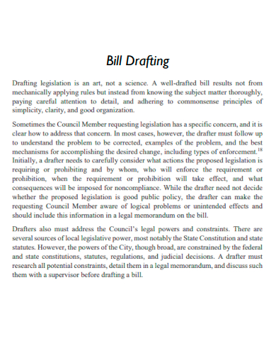 bill drafting