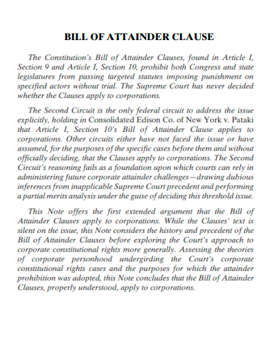 bill of attainder clause