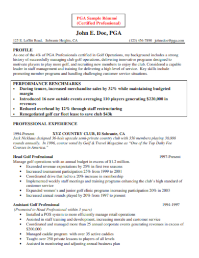 certified professional resume