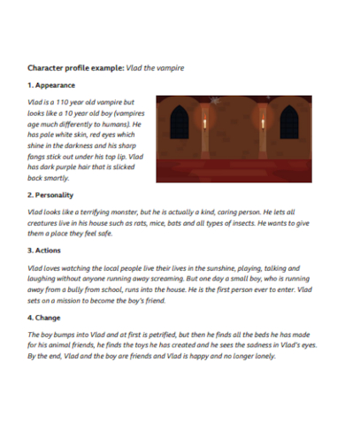character profile assignment