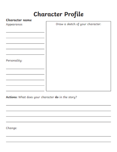 character profile sample