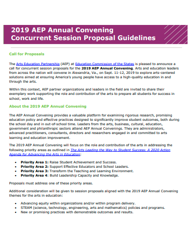 concurrent session proposal template