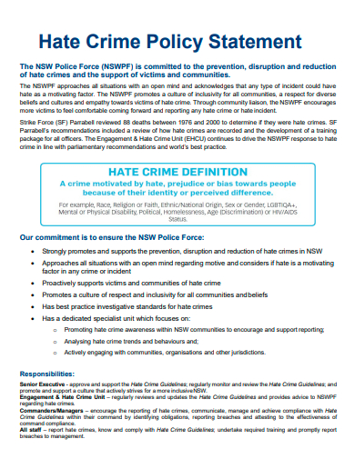 crime policy statement template