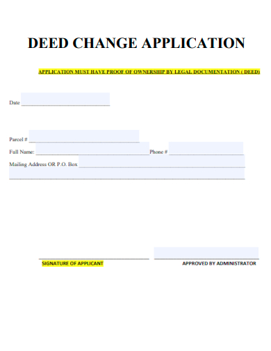deed change application