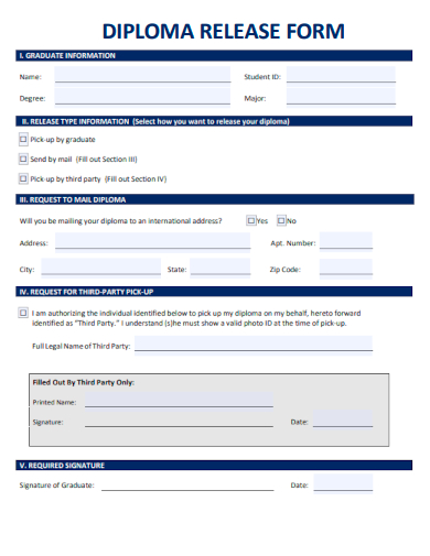 diploma release form