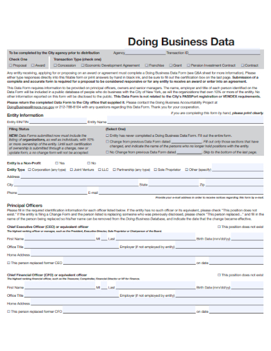 doing business data