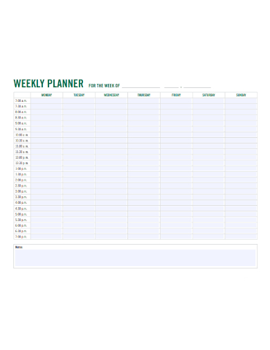 downloadable week planner