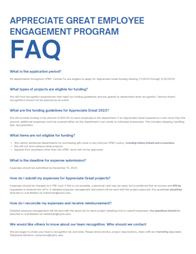 employee engagement program faq
