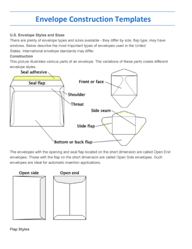 envelope construction templates