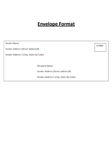 envelope format
