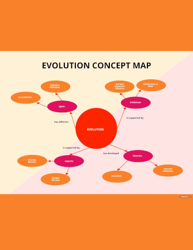 evolution concept map template