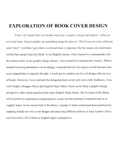 exploration of book cover design