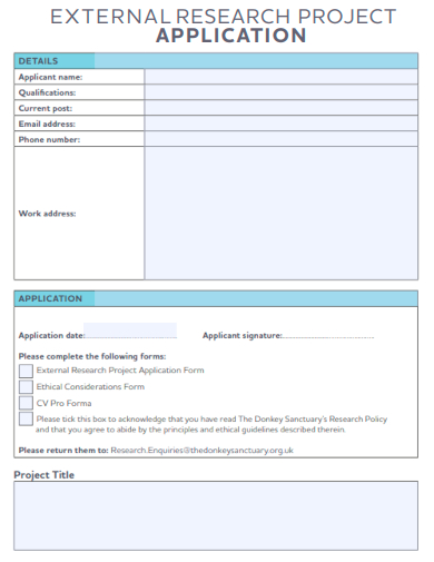 external research project application