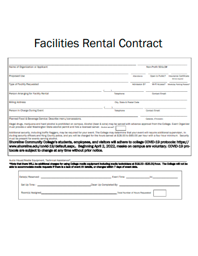 facilities rental contract