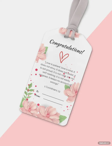 floral gift tag template