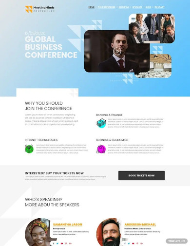 free conference wordpress theme template