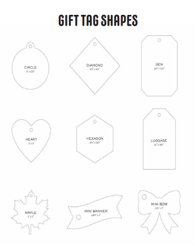 gift tag shapes