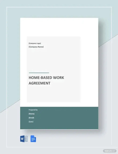 home based work agreement template