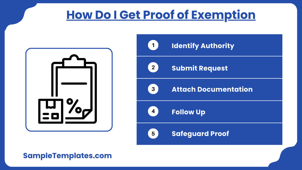 how do i get proof of exemption