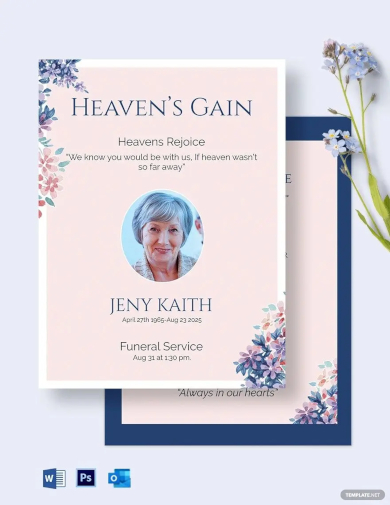 legacy eulogy funeral invitation template