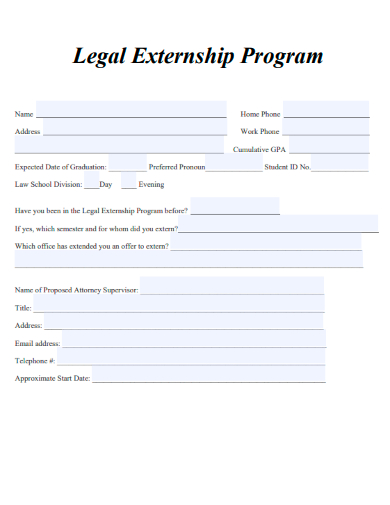legal externship program