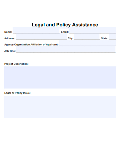 legal and policy assistance