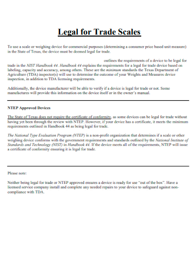 legal for trade scales
