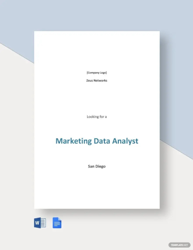 marketing data analyst job description template
