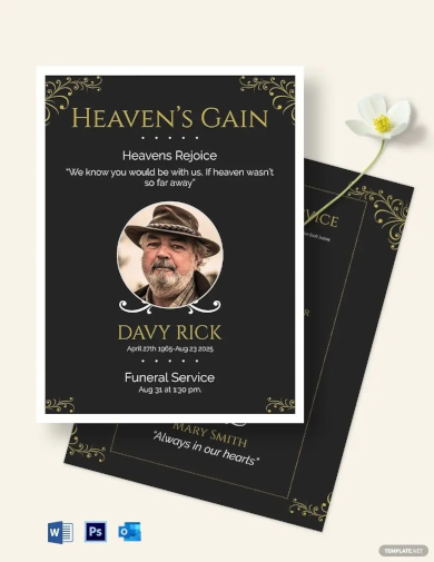 memorial eulogy funeral template