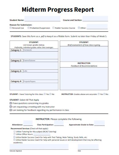 midterm progress report