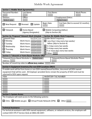 mobile work agreement template