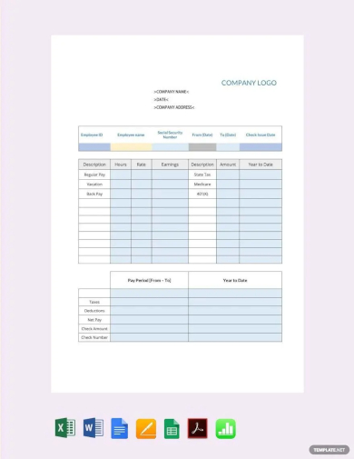 packing pay stub template