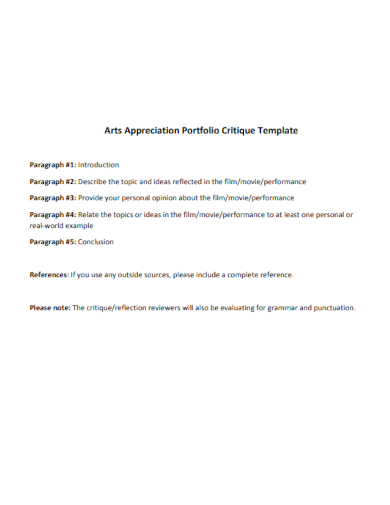personal appreciation portfolio template