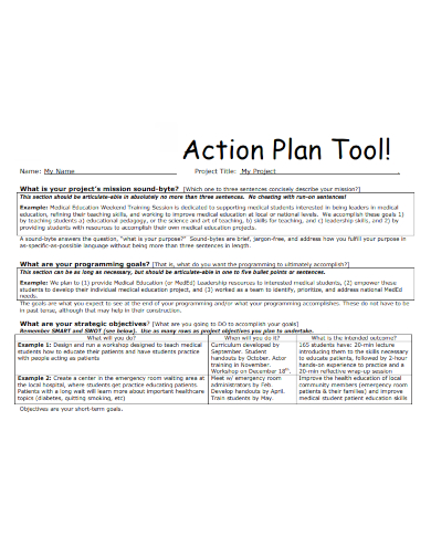 plan of action tool