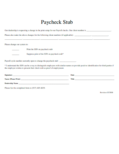 printble paycheck stub