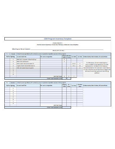 program inventory