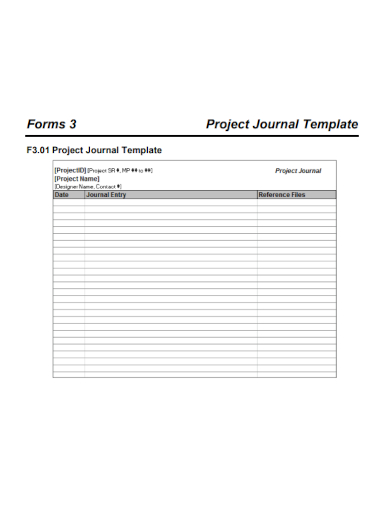project journal